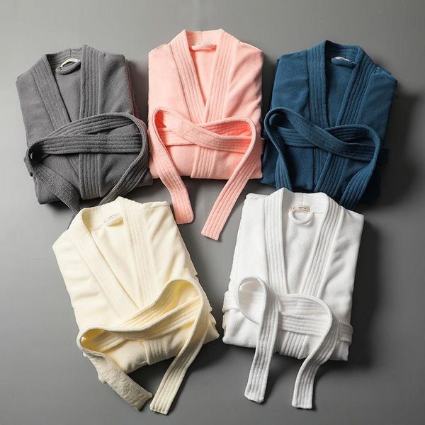 women's sleepwear brand men women cotton toweled bathrobe v-neck with string kimono robes male mid-length spring autumn yukata nightgow, Black;red
women's sleepwear brand men women cotton toweled bathrobe v-neck with string kimono robes male mid-length spring autumn yukata nightgow, Black;red