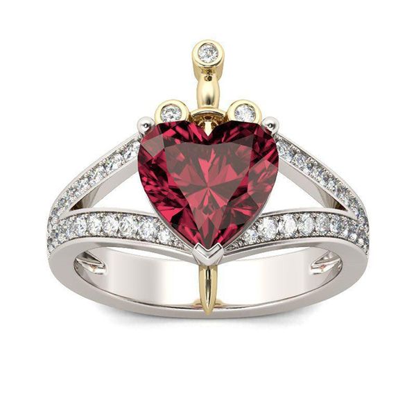 wedding rings creative love heart shape crown princess ring exquisite crystal for woman jewelary engagement gifts, Slivery;golden
wedding rings creative love heart shape crown princess ring exquisite crystal for woman jewelary engagement gifts, Slivery;golden