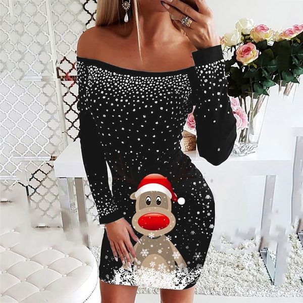 casual dresses 2021 women winter slim mini dress ladies one shoulder high waist black rhinestone christmas printed, Black;gray
casual dresses 2021 women winter slim mini dress ladies one shoulder high waist black rhinestone christmas printed, Black;gray