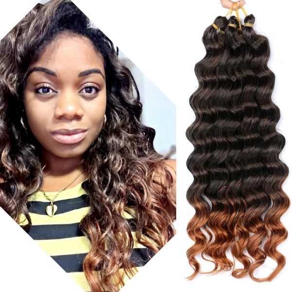 20" deep wave twist crochet hair black dark brown ombre braiding hair extensions 80g/pcs synthetic curly wave crochet braids
20" deep wave twist crochet hair black dark brown ombre braiding hair extensions 80g/pcs synthetic curly wave crochet braids