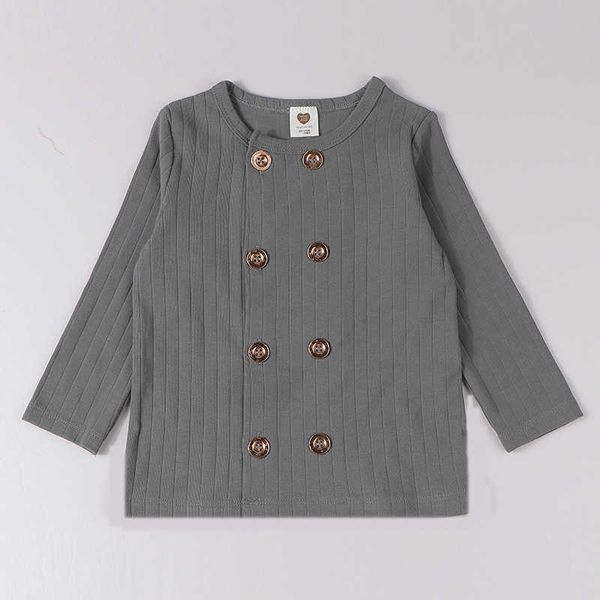 kds t-shirt long sleeves elegant outfit winter ribbed gold buttons boy girl clothes autumn winter children front open tshirt y0914, Blue
kds t-shirt long sleeves elegant outfit winter ribbed gold buttons boy girl clothes autumn winter children front open tshirt y0914, Blue