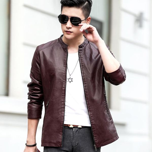 men's fur & faux thin jacket 2021 leather korean style trendy slim pu bomber youth, Black
men's fur & faux thin jacket 2021 leather korean style trendy slim pu bomber youth, Black