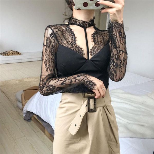women's t-shirt lace v-neck jumper black hollowed out commute spring and summer fashion girls, White
women's t-shirt lace v-neck jumper black hollowed out commute spring and summer fashion girls, White