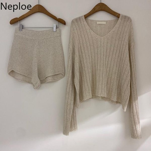 women's tracksuits neploe korean fashion 2 piece set women pullovers mujer high waist short wide leg pants temperament knit suit femme, Gray
women's tracksuits neploe korean fashion 2 piece set women pullovers mujer high waist short wide leg pants temperament knit suit femme, Gray