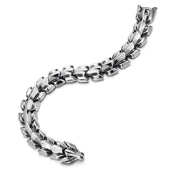 link, chain retro punk bike bracelet wrist men hiphop stainless steel biker viking dragon bracelets man jewellry accessories pulseras, Black
link, chain retro punk bike bracelet wrist men hiphop stainless steel biker viking dragon bracelets man jewellry accessories pulseras, Black