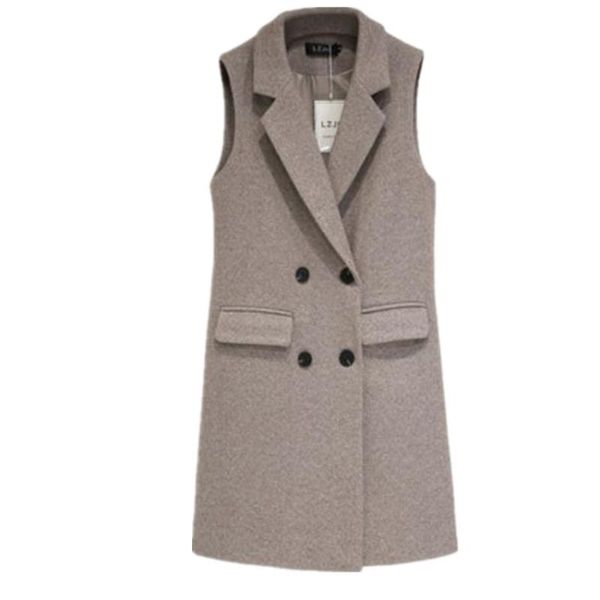 woolen long plaid vest wome sleeveless double breasted women winter waistcoat office long casual vest, Black;white
woolen long plaid vest wome sleeveless double breasted women winter waistcoat office long casual vest, Black;white