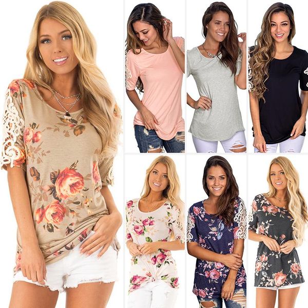 women's t-shirt casual women summer t-shirts short sleeve patchwork lace printed long shirt plus size loose clothes cotton, White
women's t-shirt casual women summer t-shirts short sleeve patchwork lace printed long shirt plus size loose clothes cotton, White
