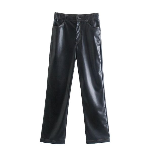 women's pants & capris willshela women fashion faux leather straight leg vintage mid-waist front zipper casual woman pu trousers chic l, Black;white
women's pants & capris willshela women fashion faux leather straight leg vintage mid-waist front zipper casual woman pu trousers chic l, Black;white