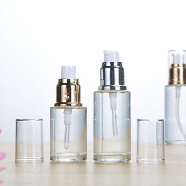 storage bottles & jars 30ml 50ml 100ml clear glass cosmetic bottle with gold lotion pump refillable
storage bottles & jars 30ml 50ml 100ml clear glass cosmetic bottle with gold lotion pump refillable