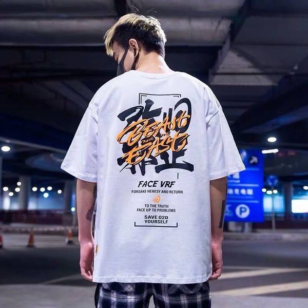 2021 new camisa pescoo homem da camiseta do vero mui1, White;black