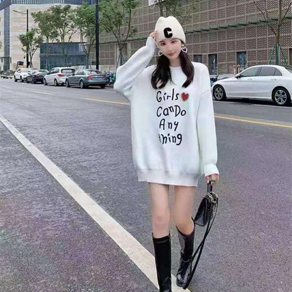 women's sweaters knitted woman pull femme long sleeve letter print sweater women pullover oversize drop, White;black
women's sweaters knitted woman pull femme long sleeve letter print sweater women pullover oversize drop, White;black