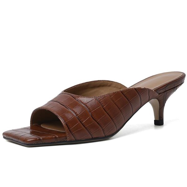 sandals women's genuine leather thin high heel open toe summer stone pattern elegant ladies mules quality slides shoes sale, Black
sandals women's genuine leather thin high heel open toe summer stone pattern elegant ladies mules quality slides shoes sale, Black