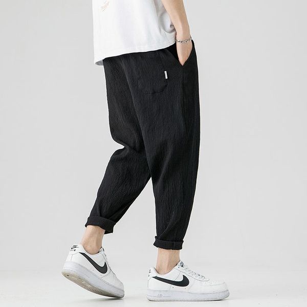 men's pants summer cool casual loose lightweight breathable all-match nine-point men clothing mens street wear, Black
men's pants summer cool casual loose lightweight breathable all-match nine-point men clothing mens street wear, Black