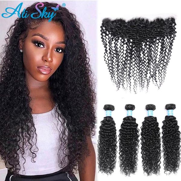human hair bulks alisky brazilian remy kinky curly 4 bundles with lace frontal closure 13*4 pre plucked baby natural hairline, Black
human hair bulks alisky brazilian remy kinky curly 4 bundles with lace frontal closure 13*4 pre plucked baby natural hairline, Black