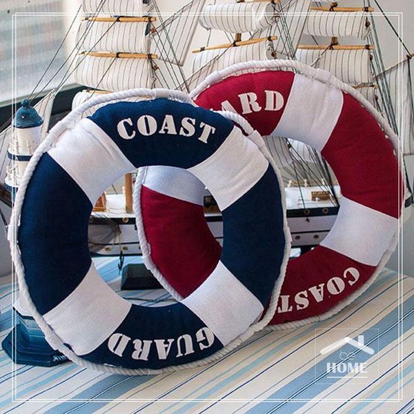 cushion/decorative pillow be home arrival 3d life ring buoy cushion contton navy and red for coffee shop
cushion/decorative pillow be home arrival 3d life ring buoy cushion contton navy and red for coffee shop