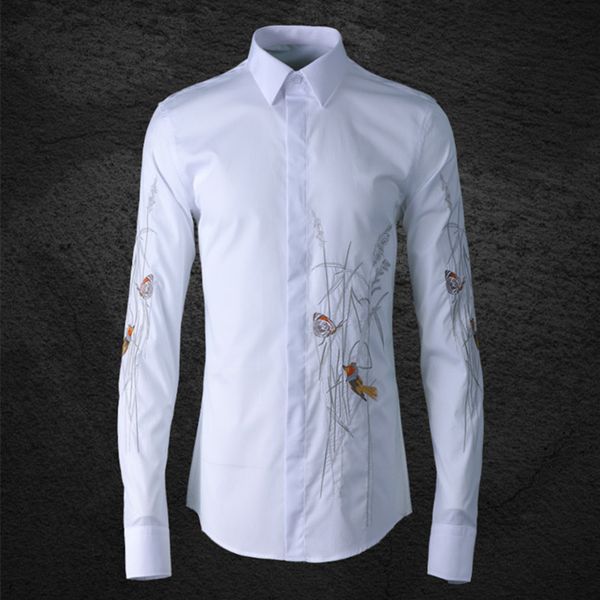 2021 new original embroidery fashion men's high end trend shirt male long sleeve cotton shirts men spring clothing camisa chemise soa9, White
2021 new original embroidery fashion men's high end trend shirt male long sleeve cotton shirts men spring clothing camisa chemise soa9, White