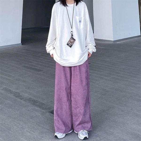 autumn solid straight high waist corduroy sweatpants women trousers loose wide leg women pants, Black;white
autumn solid straight high waist corduroy sweatpants women trousers loose wide leg women pants, Black;white
