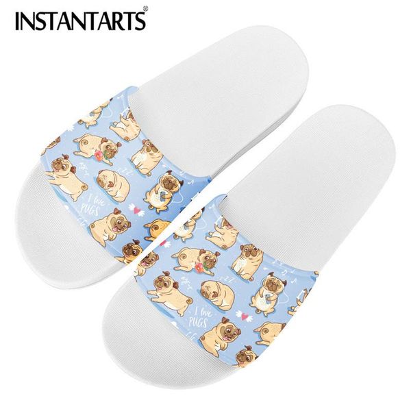 slippers instantarts women cute pugs print white sole casual home footwear rubber shoes bathroom sandals mujer, Black
slippers instantarts women cute pugs print white sole casual home footwear rubber shoes bathroom sandals mujer, Black