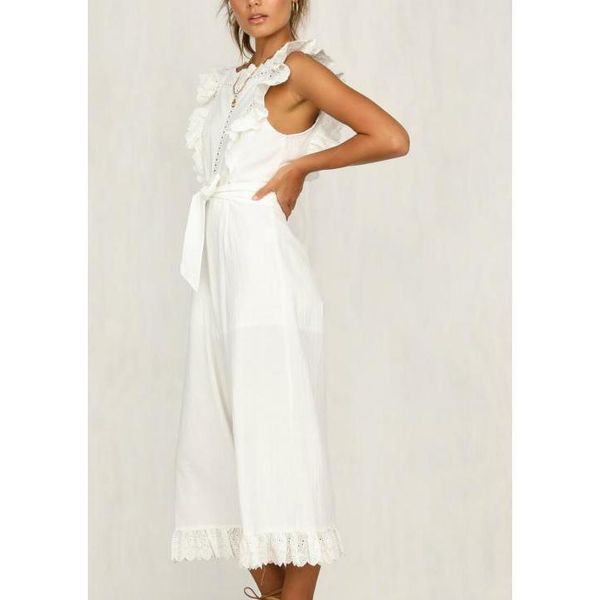 women's jumpsuits & rompers embroidery women elegant hollow out sashes jumpsuit romper casual ladies overalls long, Black;white
women's jumpsuits & rompers embroidery women elegant hollow out sashes jumpsuit romper casual ladies overalls long, Black;white