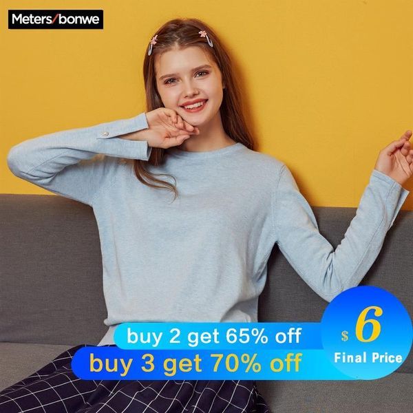 metersbonwe cotton knitted sweater women pullovers o-neck autumn winter basic women sweaters korean style slim fit 200929, White;black
metersbonwe cotton knitted sweater women pullovers o-neck autumn winter basic women sweaters korean style slim fit 200929, White;black