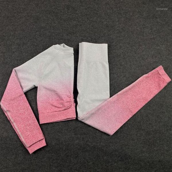 yoga outfit 2pcs women seamless set gym high waist ombre leggings shirts suit long sleeve fitness workout sport sportswear
yoga outfit 2pcs women seamless set gym high waist ombre leggings shirts suit long sleeve fitness workout sport sportswear