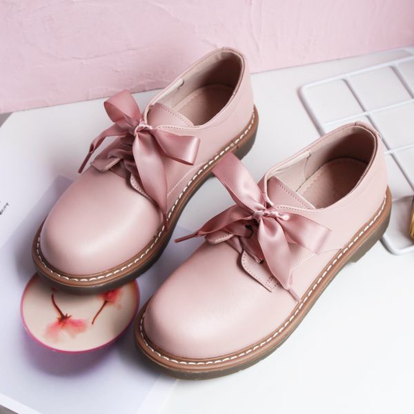 genuine japanese leather little pink student soft girl shoes for bow women ties low heels t6b1, Black
genuine japanese leather little pink student soft girl shoes for bow women ties low heels t6b1, Black