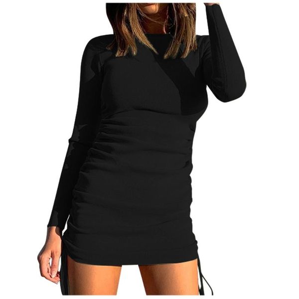 ruched drawstring bodycon dress women long sleeve club wear party dress ladies solid skinny elegant knit vestido robe, Black;gray
ruched drawstring bodycon dress women long sleeve club wear party dress ladies solid skinny elegant knit vestido robe, Black;gray