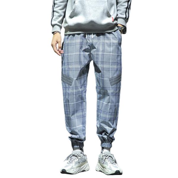 men's pants streetwear grey plaid 2021 autumn korean large size man loose casual straight harem fashion hip hop trousers, Black
men's pants streetwear grey plaid 2021 autumn korean large size man loose casual straight harem fashion hip hop trousers, Black