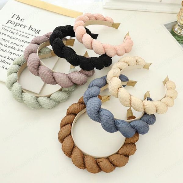 fashion braid headband for women wide side thickened sponge hairband multi-layer entangled turban hair accessories, Silver
fashion braid headband for women wide side thickened sponge hairband multi-layer entangled turban hair accessories, Silver