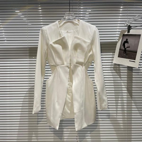 women's suits & blazers seebeautiful casual simple patchwork waist hollow out coat v-neck long sleeve women autumn 2021 fashion g288, White;black
women's suits & blazers seebeautiful casual simple patchwork waist hollow out coat v-neck long sleeve women autumn 2021 fashion g288, White;black