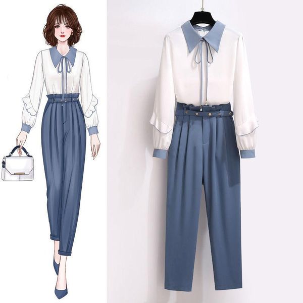 women 2021 spring autumn fashion two-piece suits female loose patchwork shirts ladies casual solid color harem pants sets k04, White
women 2021 spring autumn fashion two-piece suits female loose patchwork shirts ladies casual solid color harem pants sets k04, White