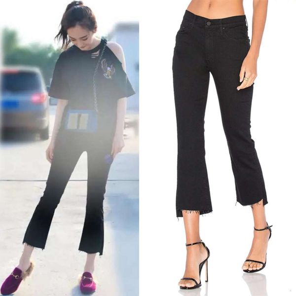 same female star street smiddle waist black micro nine leggings with edges, Blue
