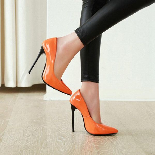 dress shoes 2021 extreme 12cm thin high heels patent pu leather solid plain green yellow orange woman stilettos big size 47 48 women pumps, Black
dress shoes 2021 extreme 12cm thin high heels patent pu leather solid plain green yellow orange woman stilettos big size 47 48 women pumps, Black