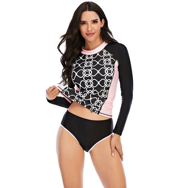 women rashguard sunshade uv protection swimwear patchwork long sleeve two piece swimsuit beach surfing diving bathing suit xxl
women rashguard sunshade uv protection swimwear patchwork long sleeve two piece swimsuit beach surfing diving bathing suit xxl