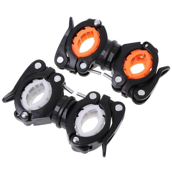 tools bycicle rotating light double holder front lamp pump handlebar