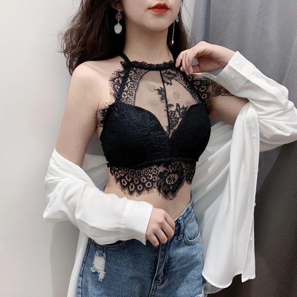 lace camis women halter tank gothic streetwear hollow out female camis outerwear crop tank lady vest chest, White
lace camis women halter tank gothic streetwear hollow out female camis outerwear crop tank lady vest chest, White