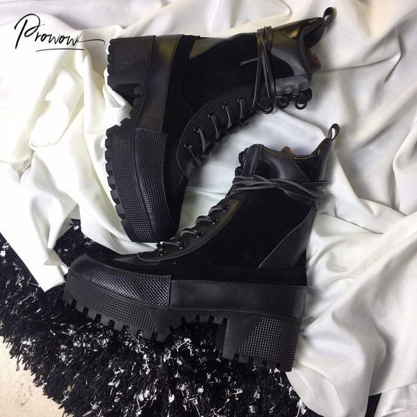 boots prowow fashion style black genuine leather women round toe lace up autumn winter platform shoes woman
boots prowow fashion style black genuine leather women round toe lace up autumn winter platform shoes woman