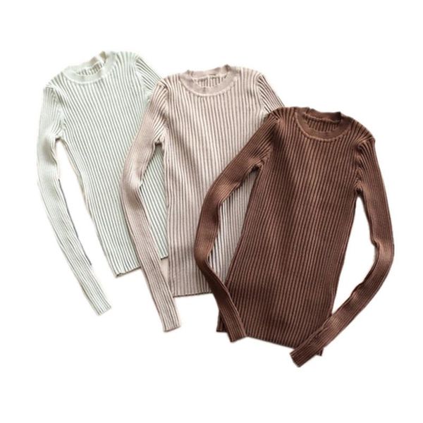 women's sweaters autumn women essential solid crew neck long sleeve knitted ribbed pullovers basic sweater, White;black
women's sweaters autumn women essential solid crew neck long sleeve knitted ribbed pullovers basic sweater, White;black