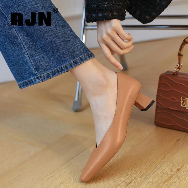 dress shoes rjn 2021 spring retro square toe women's genuine leather shallow slip-on office lady ro579, Black
dress shoes rjn 2021 spring retro square toe women's genuine leather shallow slip-on office lady ro579, Black