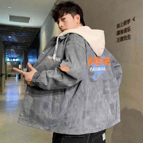 autumn coat 2021 spring and autumn new trend baseball suit men's fake two-piece ruffian handsome et camouflage, Black;brown
autumn coat 2021 spring and autumn new trend baseball suit men's fake two-piece ruffian handsome et camouflage, Black;brown