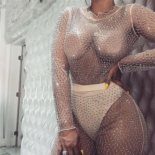 bkld mesh sheer bodysuit rompers womens jumpsuit long sleeve beading see through clubwear party bodycon jumpsuits 2021 summer, Black;white
bkld mesh sheer bodysuit rompers womens jumpsuit long sleeve beading see through clubwear party bodycon jumpsuits 2021 summer, Black;white