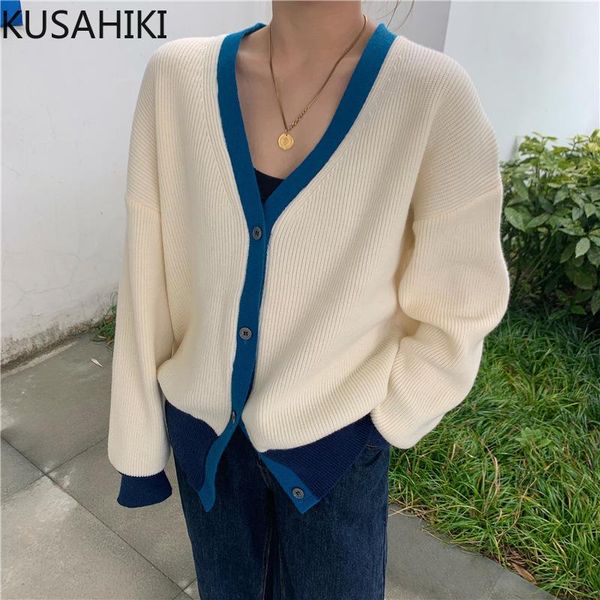 women's knits & tees kusahiki 2021 sweater cardigan women korean hit color knitted coat causal long sleeve v-neck knitwear outwear fema, White
women's knits & tees kusahiki 2021 sweater cardigan women korean hit color knitted coat causal long sleeve v-neck knitwear outwear fema, White