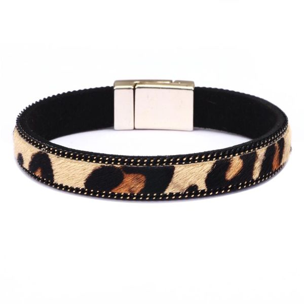 charm bracelets 2021 fashion punk horse hair leopard print leather wristband female magnetic clasps wrap for women, Golden;silver
charm bracelets 2021 fashion punk horse hair leopard print leather wristband female magnetic clasps wrap for women, Golden;silver