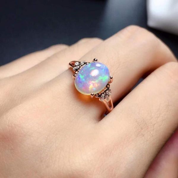 cluster rings 100% natural and real opal ring for women 925 sterling silver charm fine jewelry, Golden;silver 
cluster rings 100% natural and real opal ring for women 925 sterling silver charm fine jewelry, Golden;silver