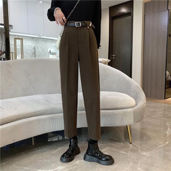 women's pants & capris harem woolen suit high waist straight casual belt loose vintage solid color 852b, Black;white
women's pants & capris harem woolen suit high waist straight casual belt loose vintage solid color 852b, Black;white