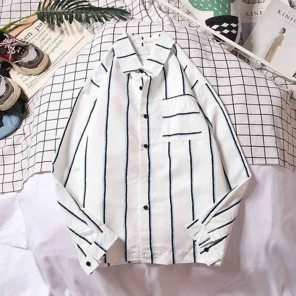 2020 korean men's stripe oxford spinning loose punk long sleeve casual couple tb white shirt women's fashion, White;black
2020 korean men's stripe oxford spinning loose punk long sleeve casual couple tb white shirt women's fashion, White;black