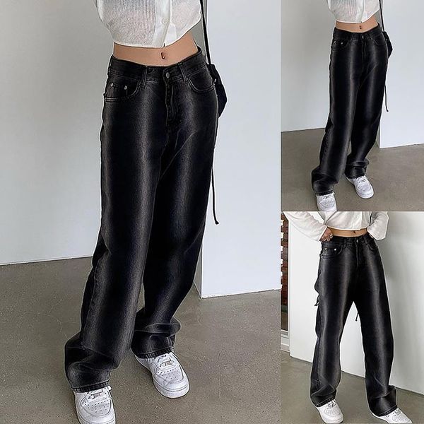 women's jeans fashion women black tie-dyed straight high street pants trouser girls loose comfortable casual wide leg, Blue
women's jeans fashion women black tie-dyed straight high street pants trouser girls loose comfortable casual wide leg, Blue