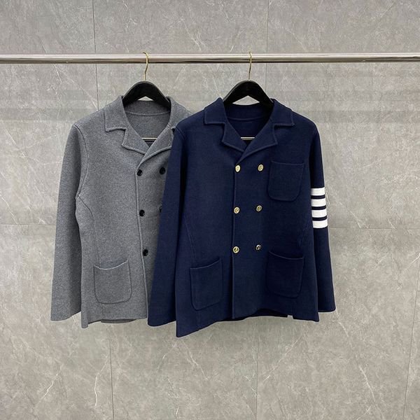 autumn winter tb british style four bar suit double row gold button men's and women's college wool coat, White
autumn winter tb british style four bar suit double row gold button men's and women's college wool coat, White