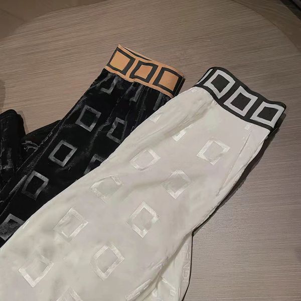 women's velvet wide-leg pants fashion printed letters versatile casual high-waisted straight trousers, Black;white
women's velvet wide-leg pants fashion printed letters versatile casual high-waisted straight trousers, Black;white