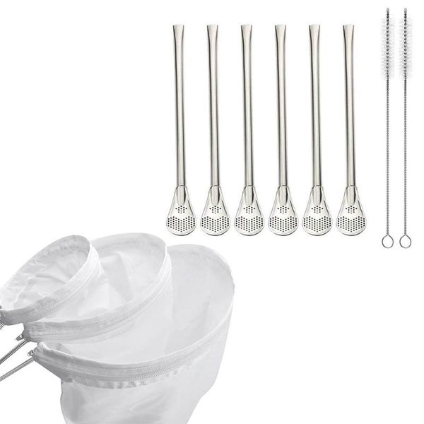 coffee filters 6 pcs drinking straws with 2 cleaning brushes reusable polyester filter bags
coffee filters 6 pcs drinking straws with 2 cleaning brushes reusable polyester filter bags